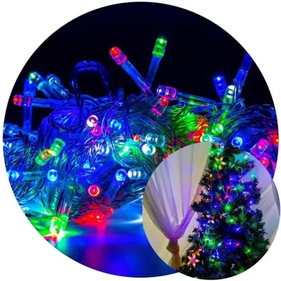 Imagem de Pisca Pisca Luzes de Natal 100 Lâmpadas de Led 9 metros - Led Colorido