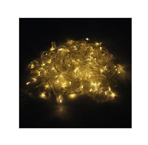 Imagem de Pisca Pisca Natal Led 100 Lâmpadas Branco Quente 110V