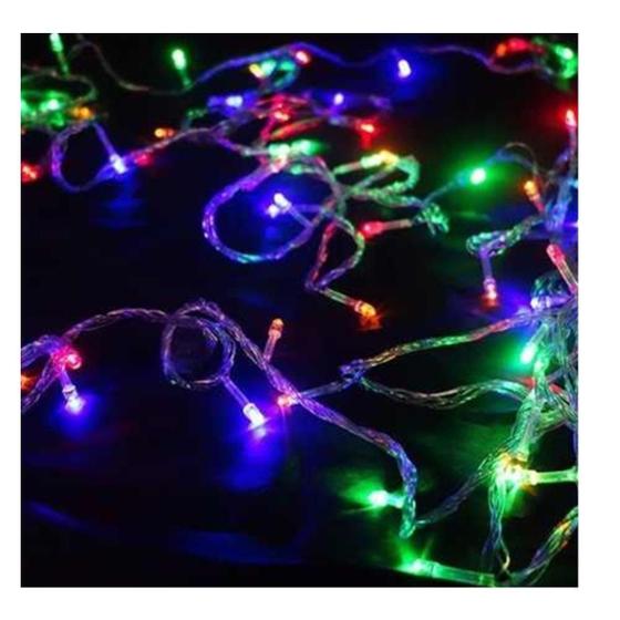 Imagem de Pisca Pisca Natal Led 100 Lâmpadas Colorido 8 Funções 220V