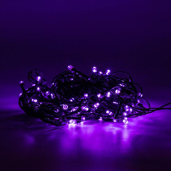 Imagem de Pisca Pisca Varal de Luz Decoração de Natal 100 LEDs 8 Metros Roxo 127V 220V Haiz