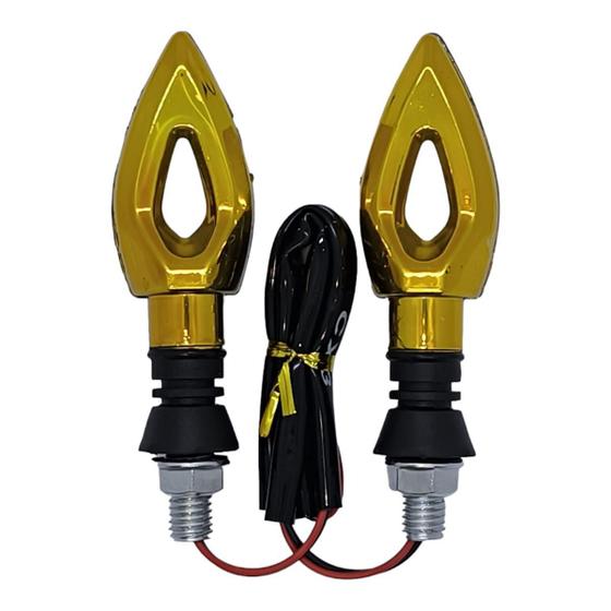 Imagem de Pisca Seta De Led Flecha Universal Esportivo Dourado Cx3