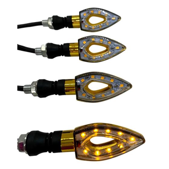 Imagem de Pisca Seta em Led Moto Modelo Universal Cg Fan Titan Twister Cb 300 Xre Bros Xj6 Cb 600 Hornet