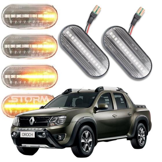 Imagem de Pisca Seta Sequencial Renault Oroch transparente sinal led lente cristal original nova Expression  Dynamique 2.0 1.6 16v Sce Hi-flex 2015 2016