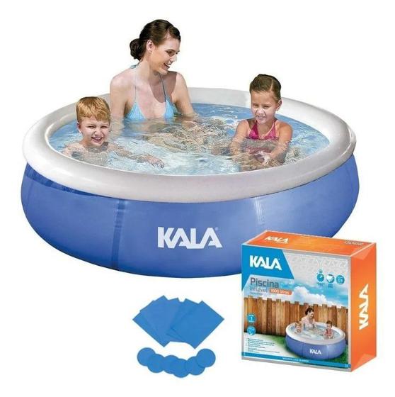 Piscina 1000 Litros Inflável Com Kit Reparo Kala - 726591 Menor preço em Piscina 1000 Litros Inflável Com Kit Reparo Kala - 726591