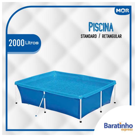 Piscina 2000 Litros Standard Armação Retangular Mor - Piscina