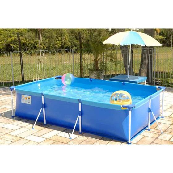 Piscina 5000L Estrutura Retangular Premium Mor P/ Verão Piscina