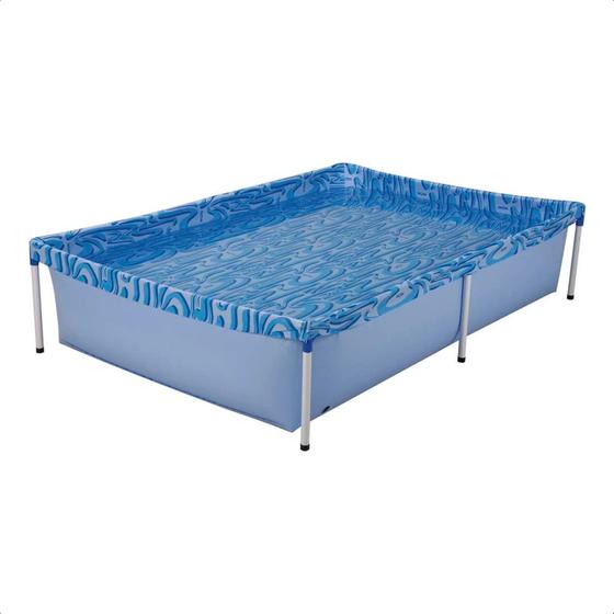 Imagem de Piscina Armação Infantil PVC 1000 Litros Desmontável Retangular 1,89 Metros Cor Azul - Mor 001002