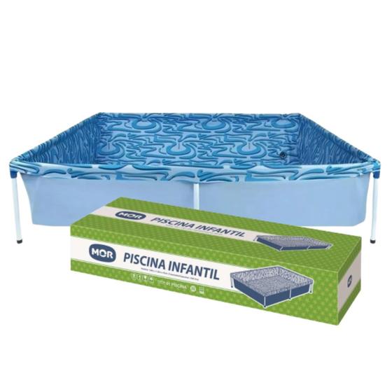 Imagem de Piscina Azul Infantil Estrutural Retangular Mor 1000 Litros