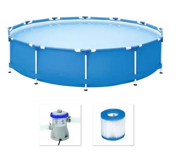 Imagem de Piscina Bestway 7000 Litros Estrutural com Bomba Filtrante 110v