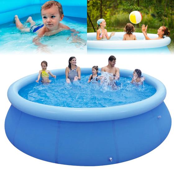 Imagem de Piscina Borda Inflável 2490 Litros PVC Resistente Redonda