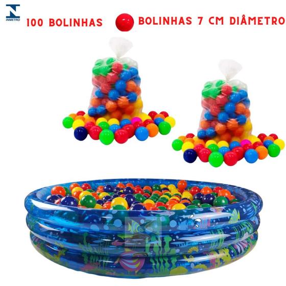Imagem de Piscina Com Bolinha Inflável Infantil 252 Lts + 100 Bolinhas
