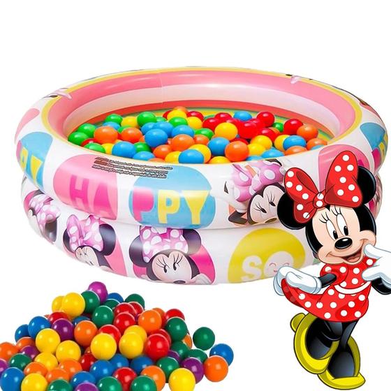 Imagem de Piscina Com Bolinhas Banheira Frozen Minnie Mickey Princesas Homem Aranha Azul Rosa 21 a 38 Litros