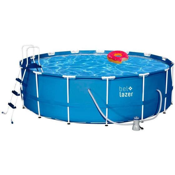 Piscina de Armação 16000 Litros com Kit Cobertura, Lona, Escada e ...