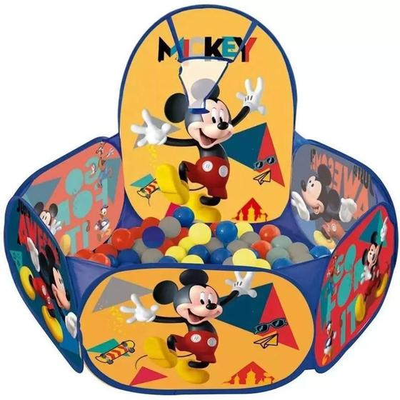 Imagem de Piscina de Bolinha com Cesta de Basquete Mickey Mouse - ZIPP