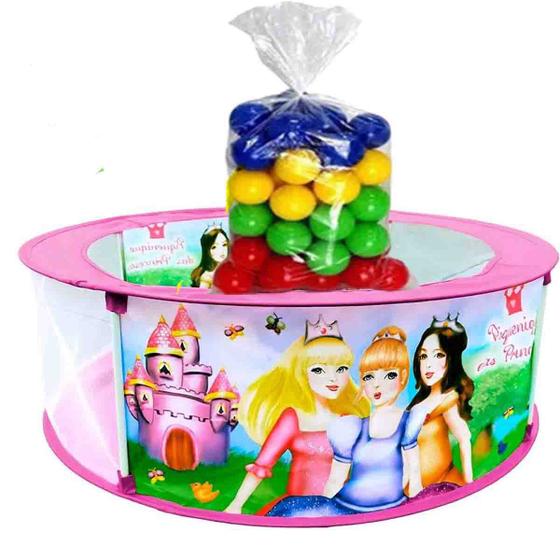 Imagem de Piscina De Bolinha kit c/ 100 bolas Piquenique Das Princesas