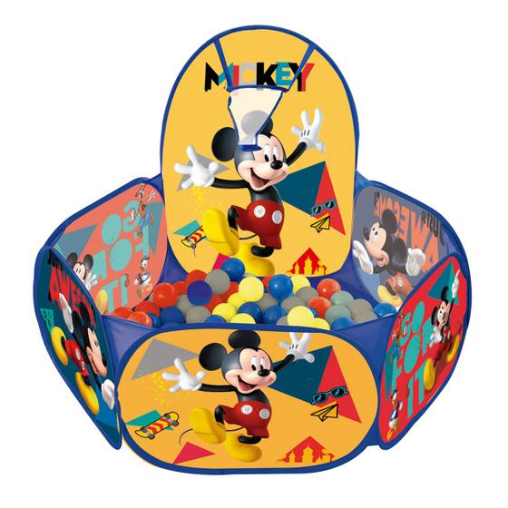 Piscina De Bolinhas + Cesta Basquete Mickey Zippy Toys Azul e Amarelo Menor preço em Piscina De Bolinhas + Cesta Basquete Mickey Zippy Toys Azul e Amarelo