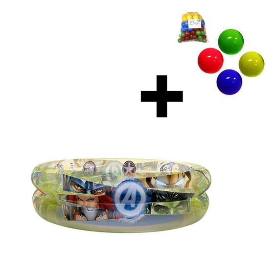 Imagem de Piscina de Bolinhas dos Avengers Infantil 70L + 50 Bolinhas dyin-093_N