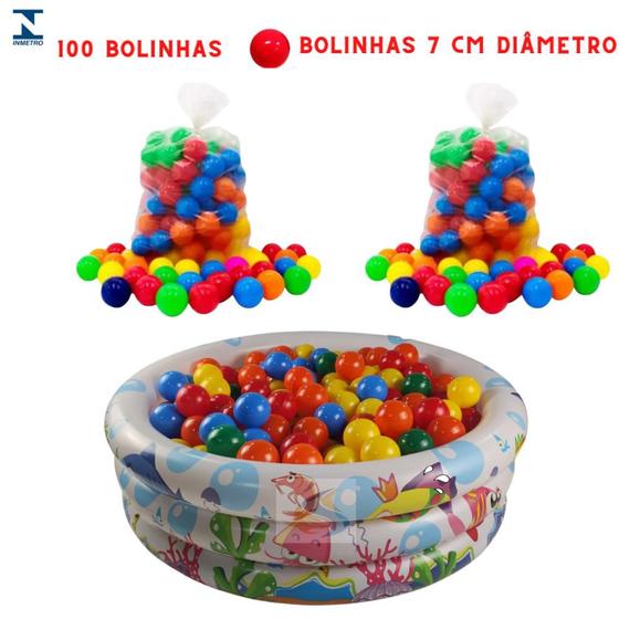 Imagem de Piscina de Bolinhas Infantil 100 lts Inflável  Com 100 Bol