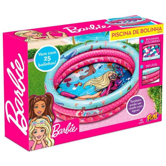 Imagem de Piscina de bolinhas inflavel com 25 bolinhas barbie fun