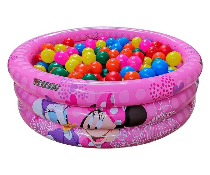 Imagem de Piscina De Bolinhas Menina Infantil Inflavel + 50 Bolinhas