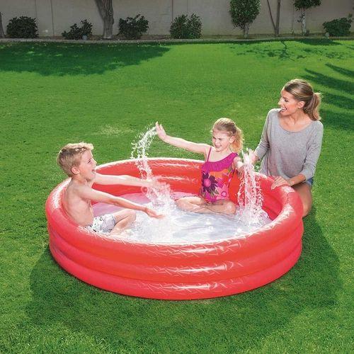 Piscina de criança inflável infantil redonda praia verão 101 Litros ...