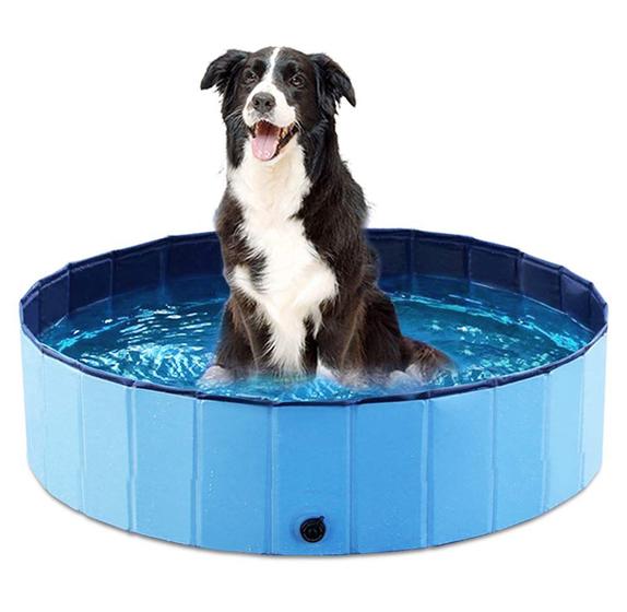 Imagem de Piscina dobrável para cães e animais de estimação Jasonwell dobrável 32 cm azul