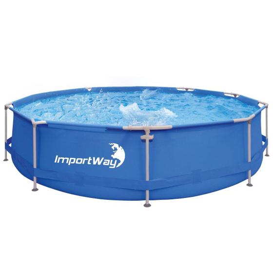 Imagem de Piscina Estruturada Redonda 6800 Litros 3.6m x 76cm Azul Importway Iwpi002