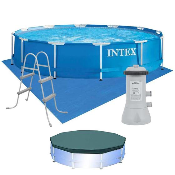 Piscina Estrutural 6.503 Litros Completa - Intex Menor preço em Piscina Estrutural 6.503 Litros Completa - Intex