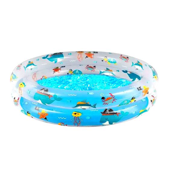 Imagem de Piscina Infantil 130 a 200 Litros Fundo Do Mar Princesas Homem Aranha Azul Rosa Criança Bebe Menina Menino Banheira