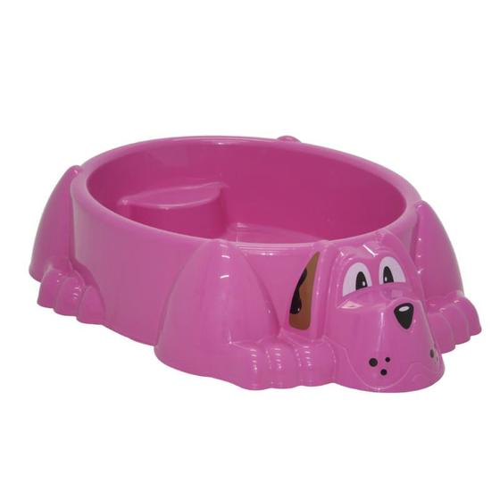 Imagem de Piscina Infantil Aquadog em Polipropileno com Assento Rosa Tramontina