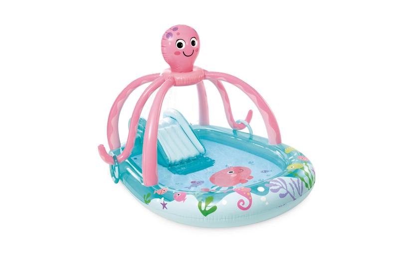 Imagem de Piscina Infantil Inflável Intex Friendly Octopus com Slide - 3+ Anos