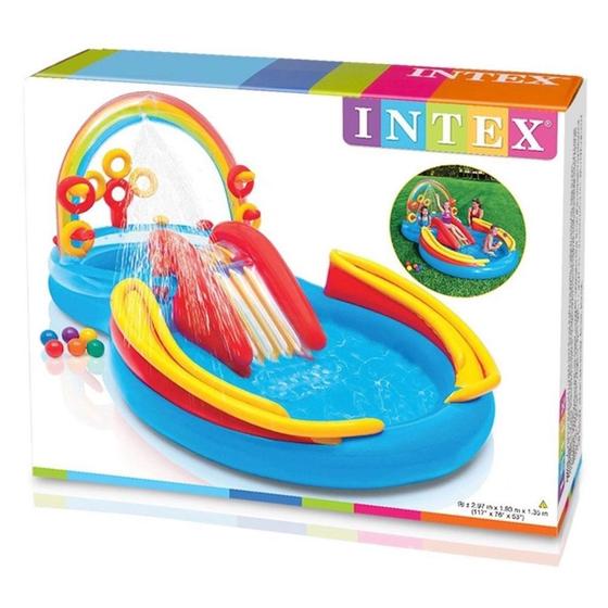 Imagem de Piscina Infantil Playground Inflável Arco Íris 57453 Intex