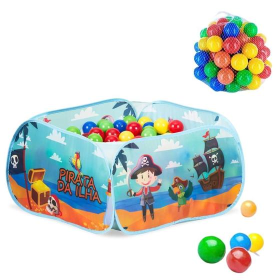 Imagem de Piscina Infantil Quadrada Com Bolinhas Pirata Da Ilha