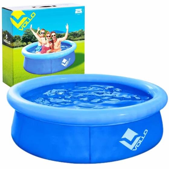 Imagem de Piscina Inflável 1000 Litros Infantil Redonda De Plástico Com Reparos 168cm X 51cm