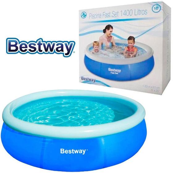 Imagem de Piscina inflavel com borda 1400l 63x183cm de ø na caixa - BESTWAY/ETILUX