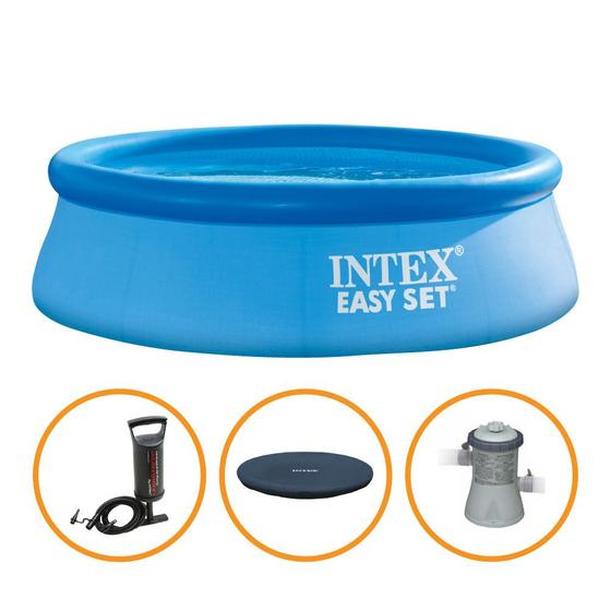 Imagem de Piscina Inflável Easy Set 3.077 Litros Com Bomba + Capa + Bomba Filtrante Intex