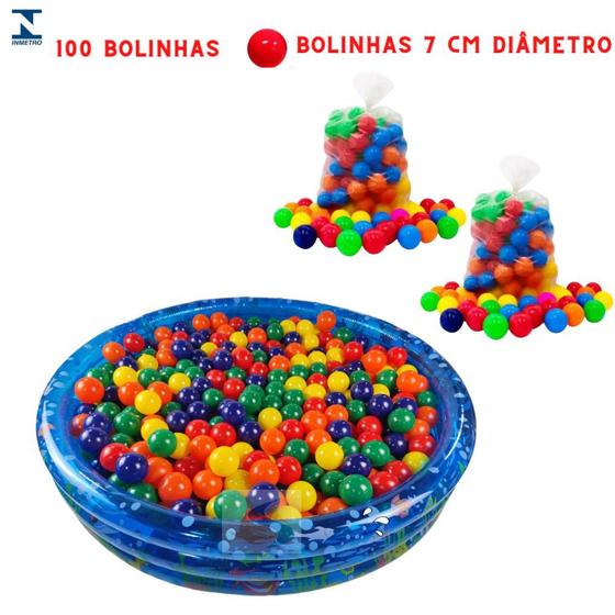 Imagem de Piscina Inflável Infantil 252 Lts + 100 Bolinhas Coloridas
