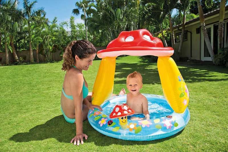 Imagem de Piscina Inflável Infantil Bebê Intex Cogumelo 57114np