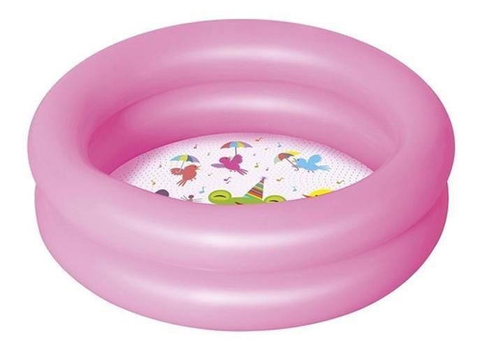 Imagem de Piscina Inflável Infantil Redonda Rosa - Importada - 61X15Cm