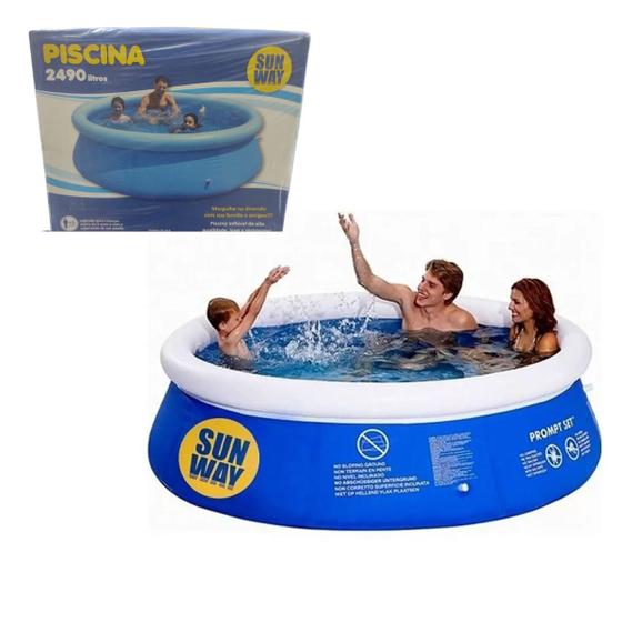 Imagem de Piscina Inflavel Pvc 2490L Redonda e Resistente - Diversão Para Familia