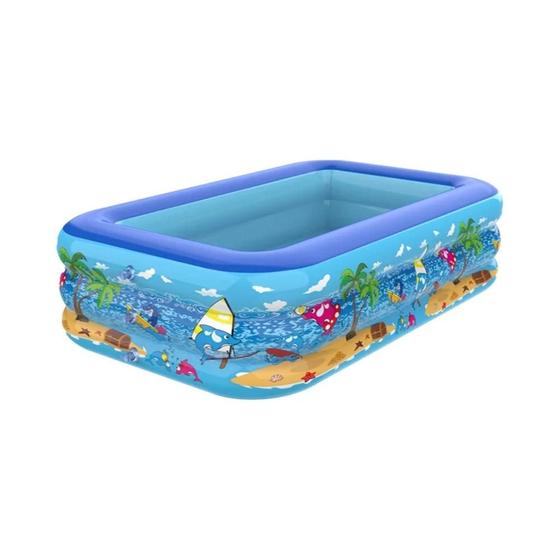 Imagem de Piscina Inflável Retangular Grande Para Família, Crianças, Verão, Brinquedos De Banheira Para Bebês