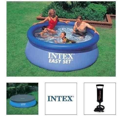 Imagem de Piscina Intex 1942 Litros Inflável com Bomba de Inflar e Capa