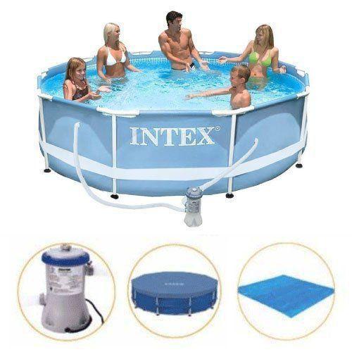 Imagem de Piscina Intex 4.485 Litros Estrutural Prism Capa Bomba Filtrante Forro