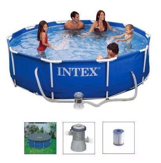 Imagem de Piscina Intex 4485 Litros Estrutural com Bomba Filtrante 220v e Capa