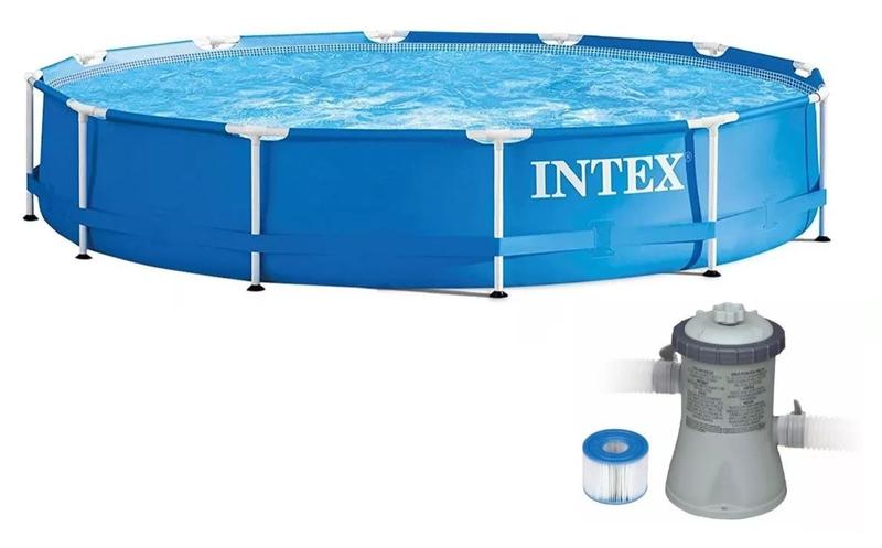 Imagem de Piscina Intex 5000 litros estrutural com Bomba Filtro 220v