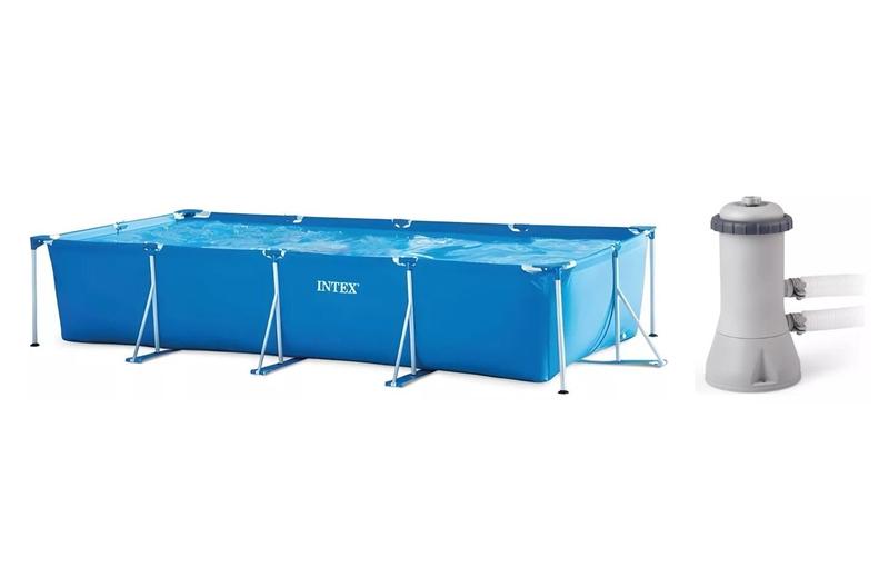 Imagem de Piscina Intex 7127 Litros Estrutural Retangular com Bomba Filtrante 220v