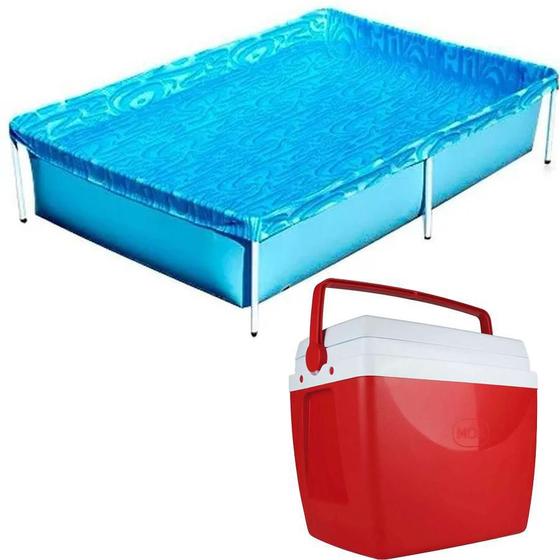 Imagem de Piscina Montável 1000 Litros Mor+ Caixa Térmica 34L Vermelha