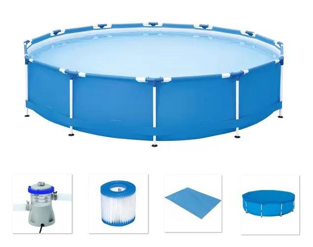 Piscina MOR 5000 Litros Estrutural com Bomba Filtro 220v Capa e FORRO Menor preço em Piscina MOR 5000 Litros Estrutural com Bomba Filtro 220v Capa e FORRO