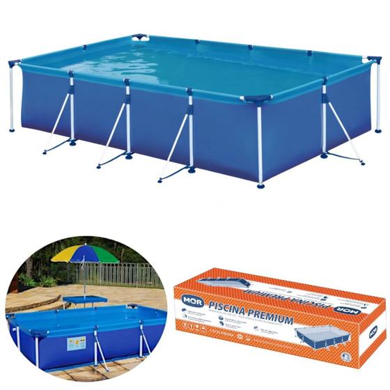 Piscina Mor Retangular Ferro Estruturada Premium 6200 Litros Mor e Lazer Menor preço em Piscina Mor Retangular Ferro Estruturada Premium 6200 Litros Mor e Lazer
