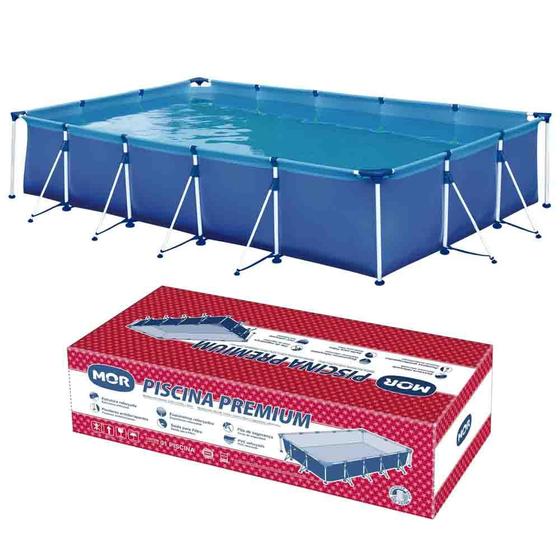Piscina Retangular 10000 Litros Estruturada Premium Mor Menor preço em Piscina Retangular 10000 Litros Estruturada Premium Mor